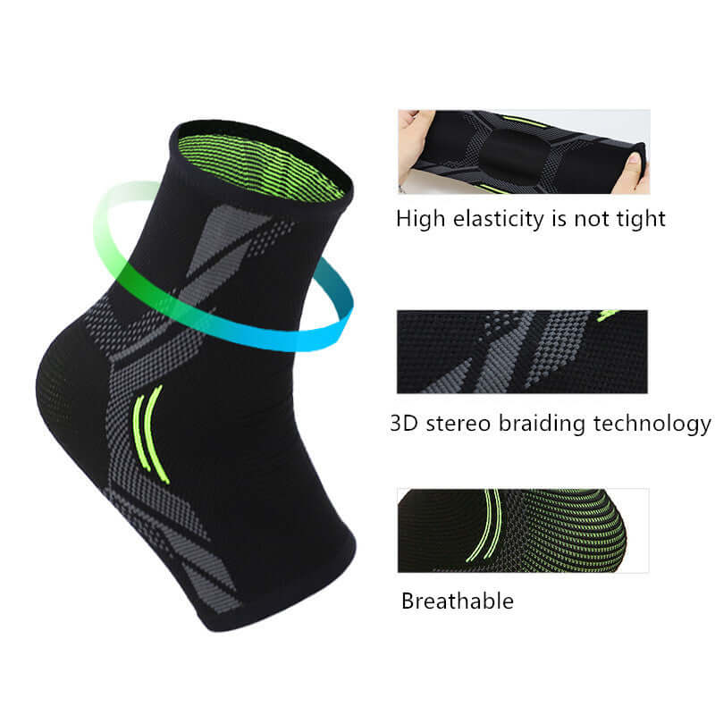 Knitted stretch ankle support