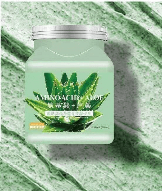 Aloe Vera Skin Beautifying Moisturizing Rejuvenating Sea Salt Body Scrub