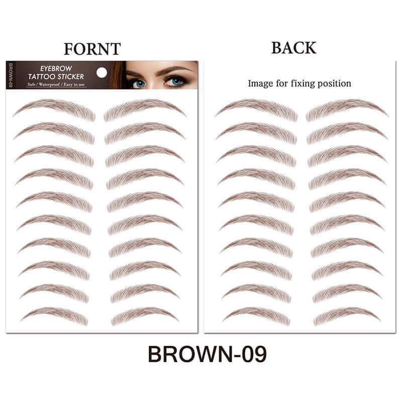 Water-based Hair-liked Authentic Eyebrow Tattoo Sticker Waterproof Cosmetics Long Lasting Makeup False Eyebrows Stickers