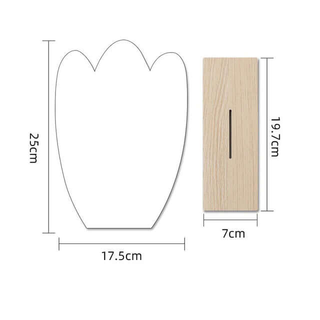 Irregular Acrylic Makeup Mirror with Wooden Base