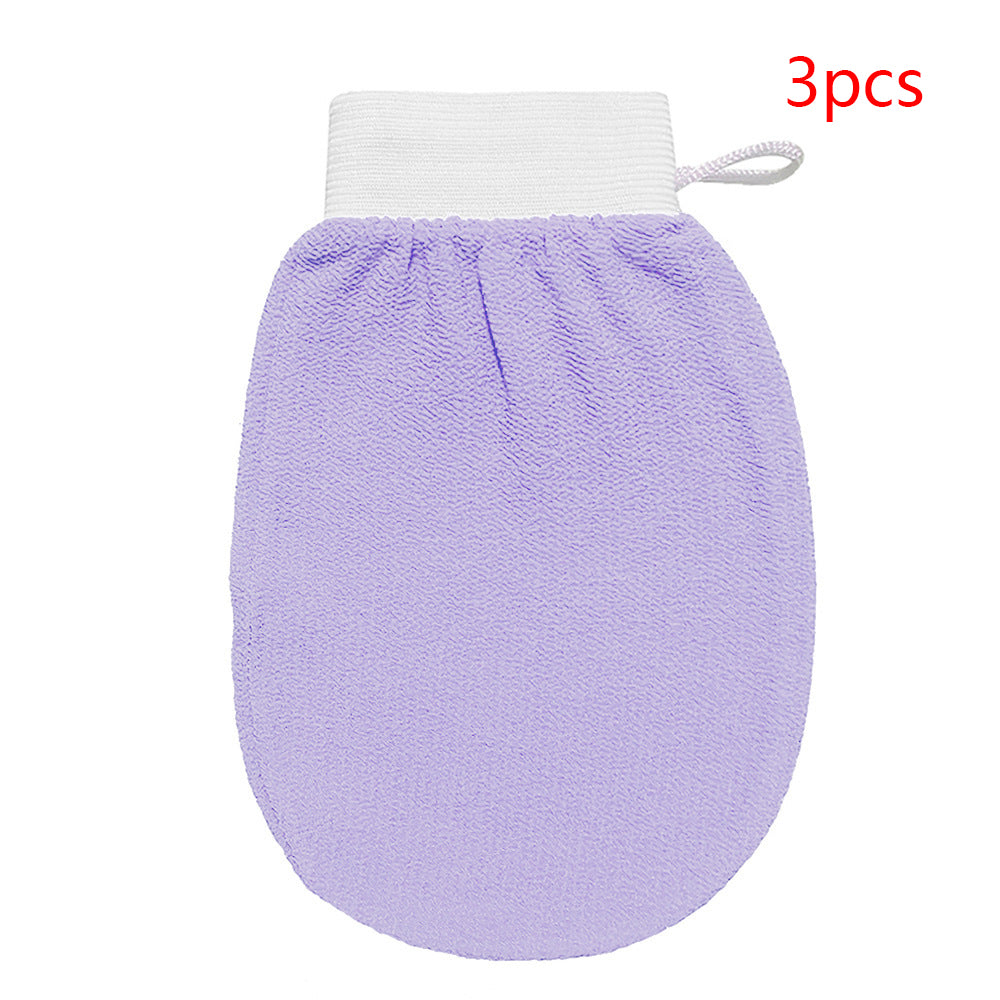 Rayon Viscose Fiber Medium Fine Sand Exfoliating Bath Gloves