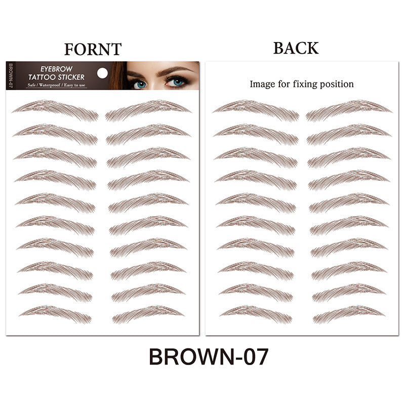 Water-based Hair-liked Authentic Eyebrow Tattoo Sticker Waterproof Cosmetics Long Lasting Makeup False Eyebrows Stickers