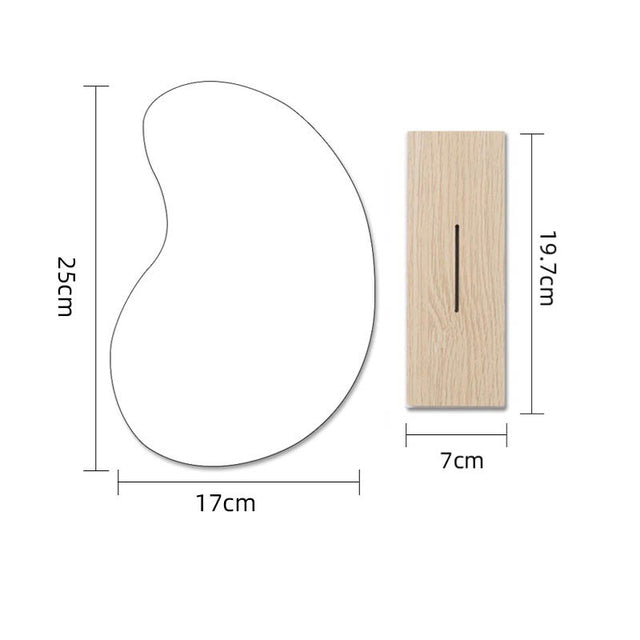 Irregular Acrylic Makeup Mirror with Wooden Base