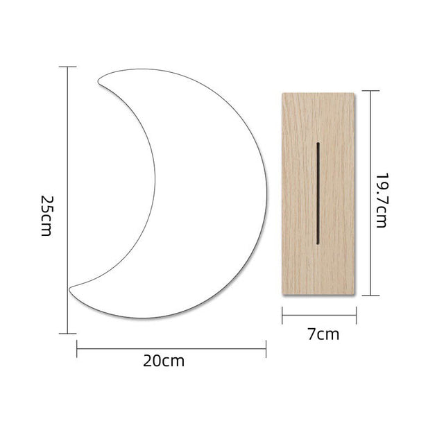 Irregular Acrylic Makeup Mirror with Wooden Base